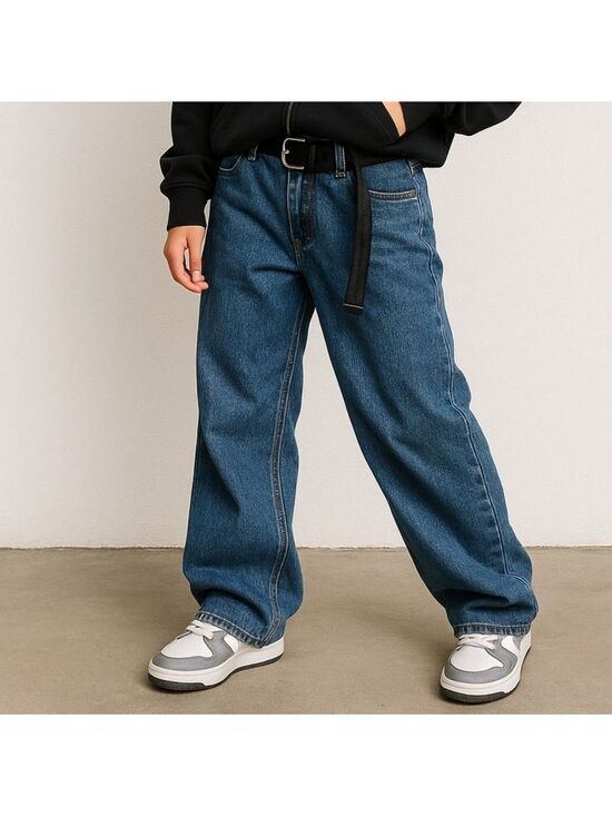 Iron Co Denim - Y2K Baggy Jeans, Wide Leg, Mid Rise, Carpenter/Skater style, Petite/Ankle Crop